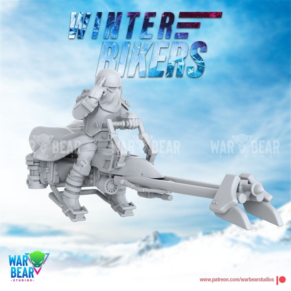 4 Inp Winter Snow Speeders Star Wars RPG Legion Shatterpoint compatible War Bear