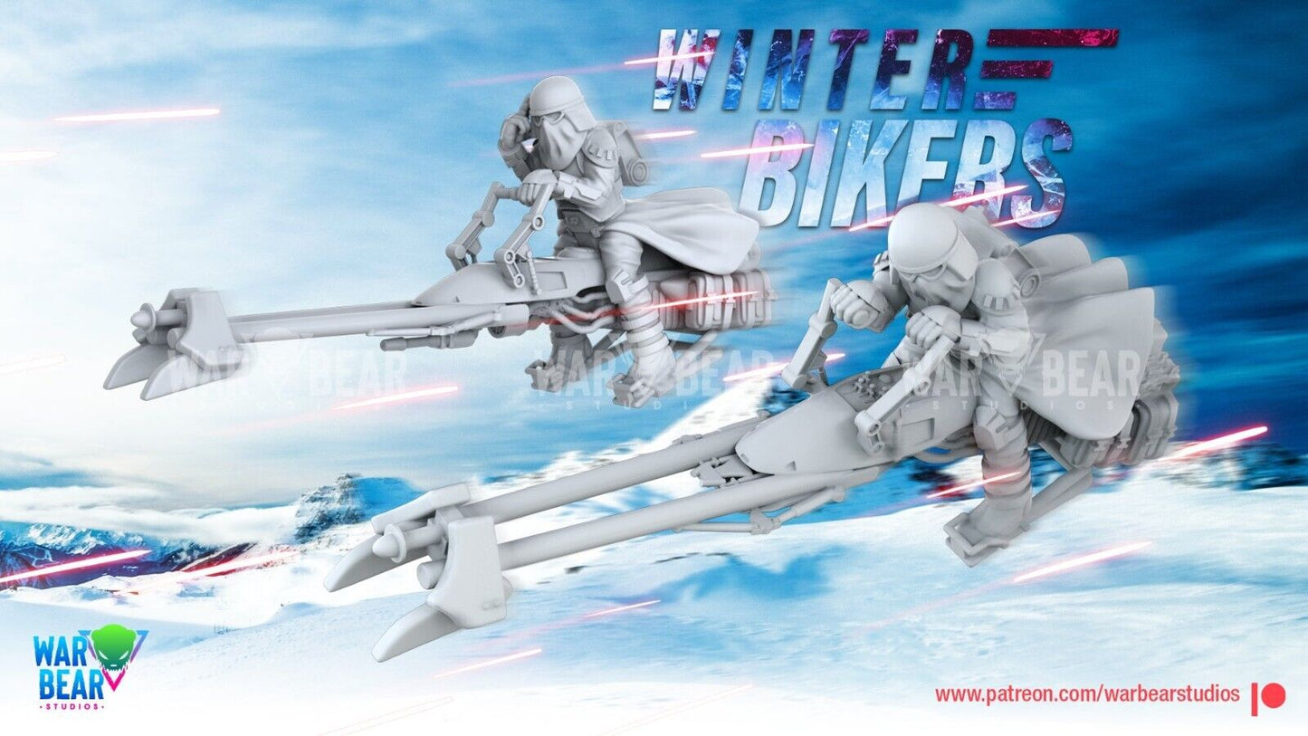 4 Inp Winter Snow Speeders Star Wars RPG Legion Shatterpoint compatible War Bear