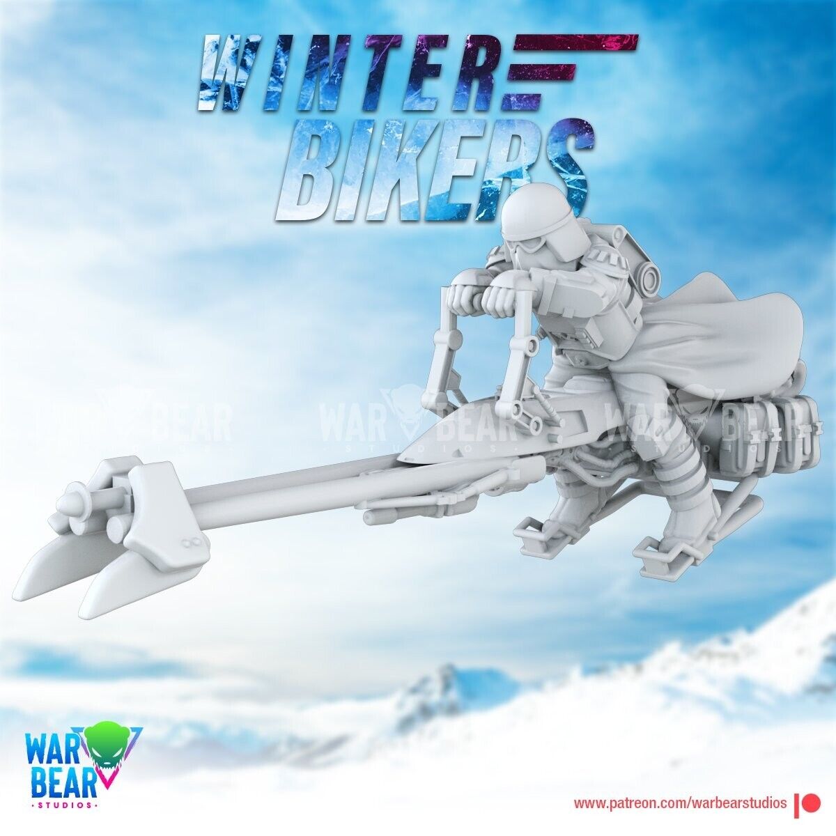 4 Inp Winter Snow Speeders Star Wars RPG Legion Shatterpoint compatible War Bear