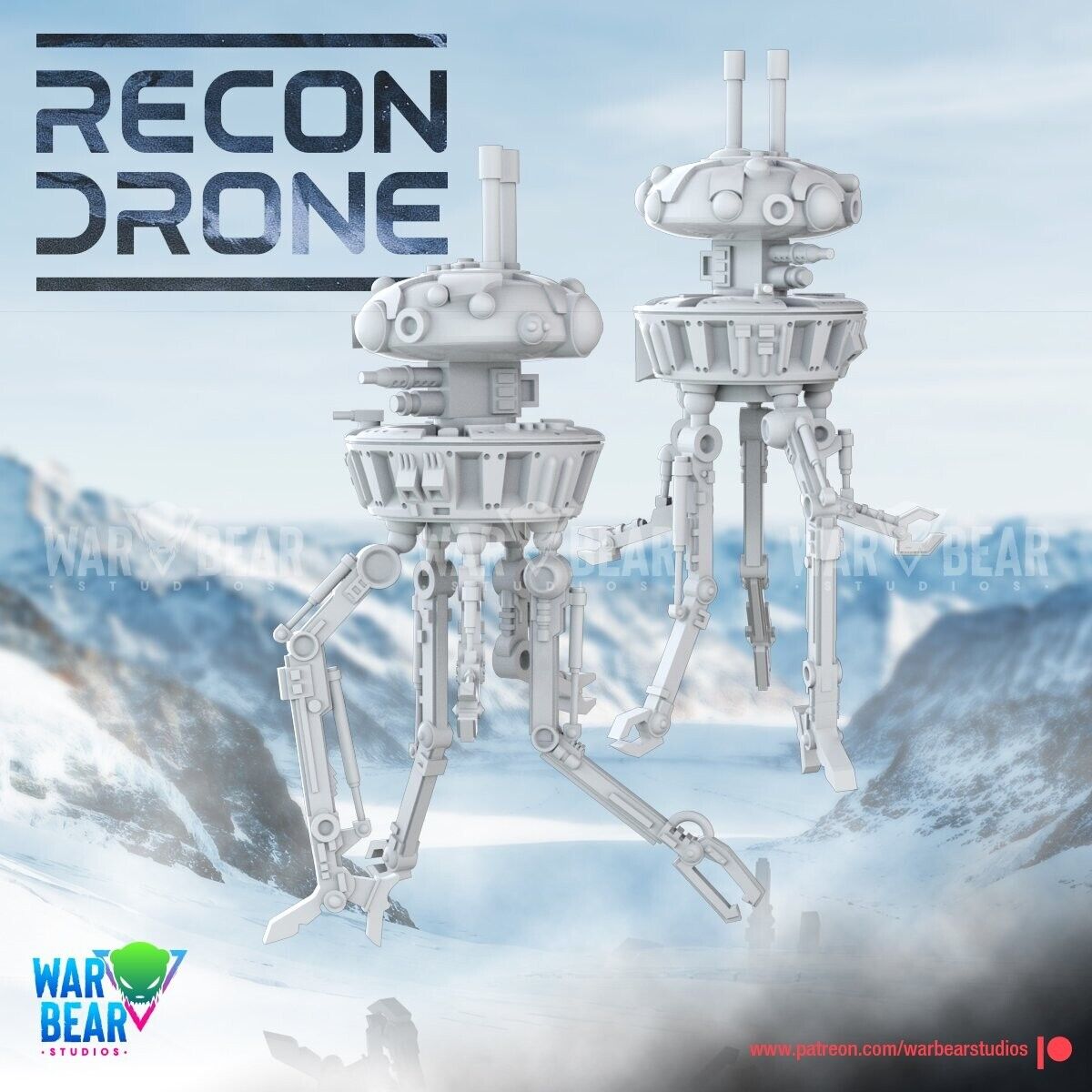 x3 Imperial Recon Droid Star Wars RPG Legion Shatterpoint compatible War Bear