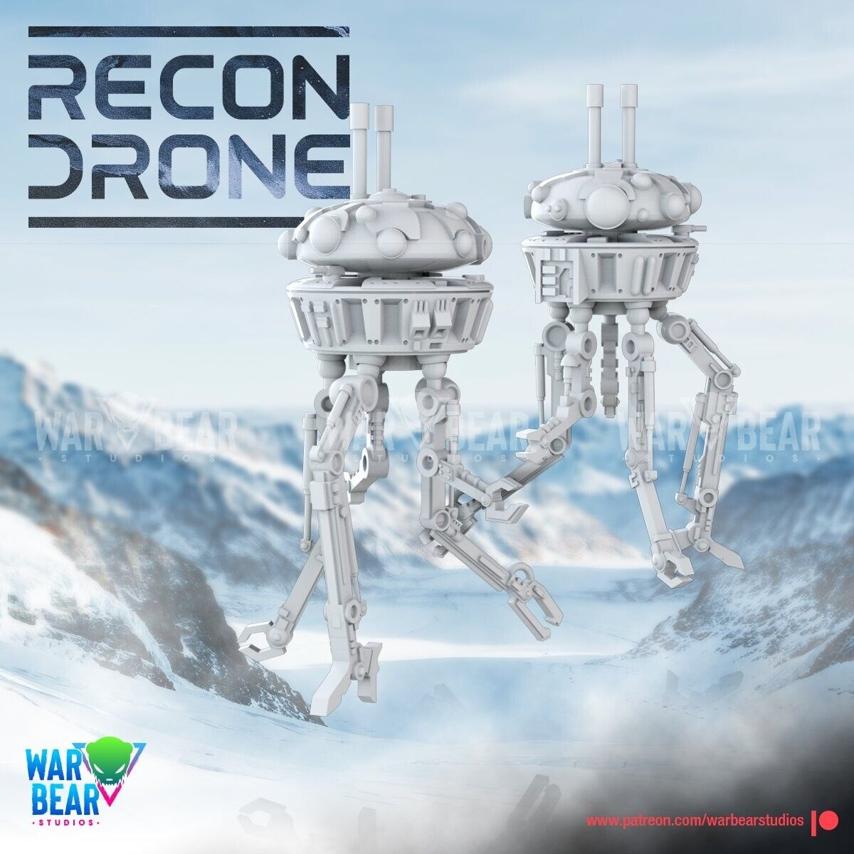 x3 Imperial Recon Droid Star Wars RPG Legion Shatterpoint compatible War Bear