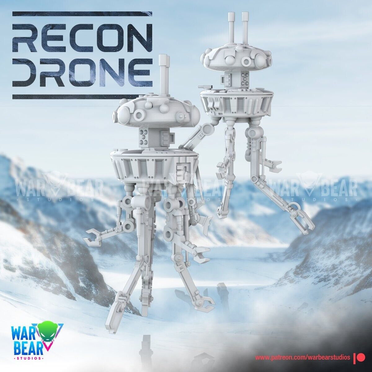 x3 Imperial Recon Droid Star Wars RPG Legion Shatterpoint compatible War Bear