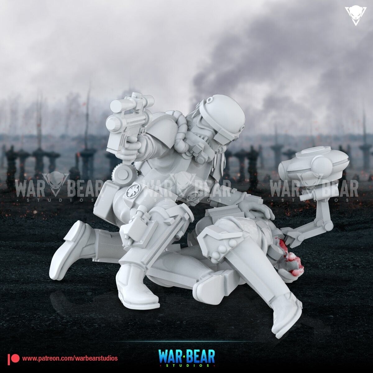 4 Imperial Trooper combat Medic Star Wars Legion Shatterpoint compatible WarBear