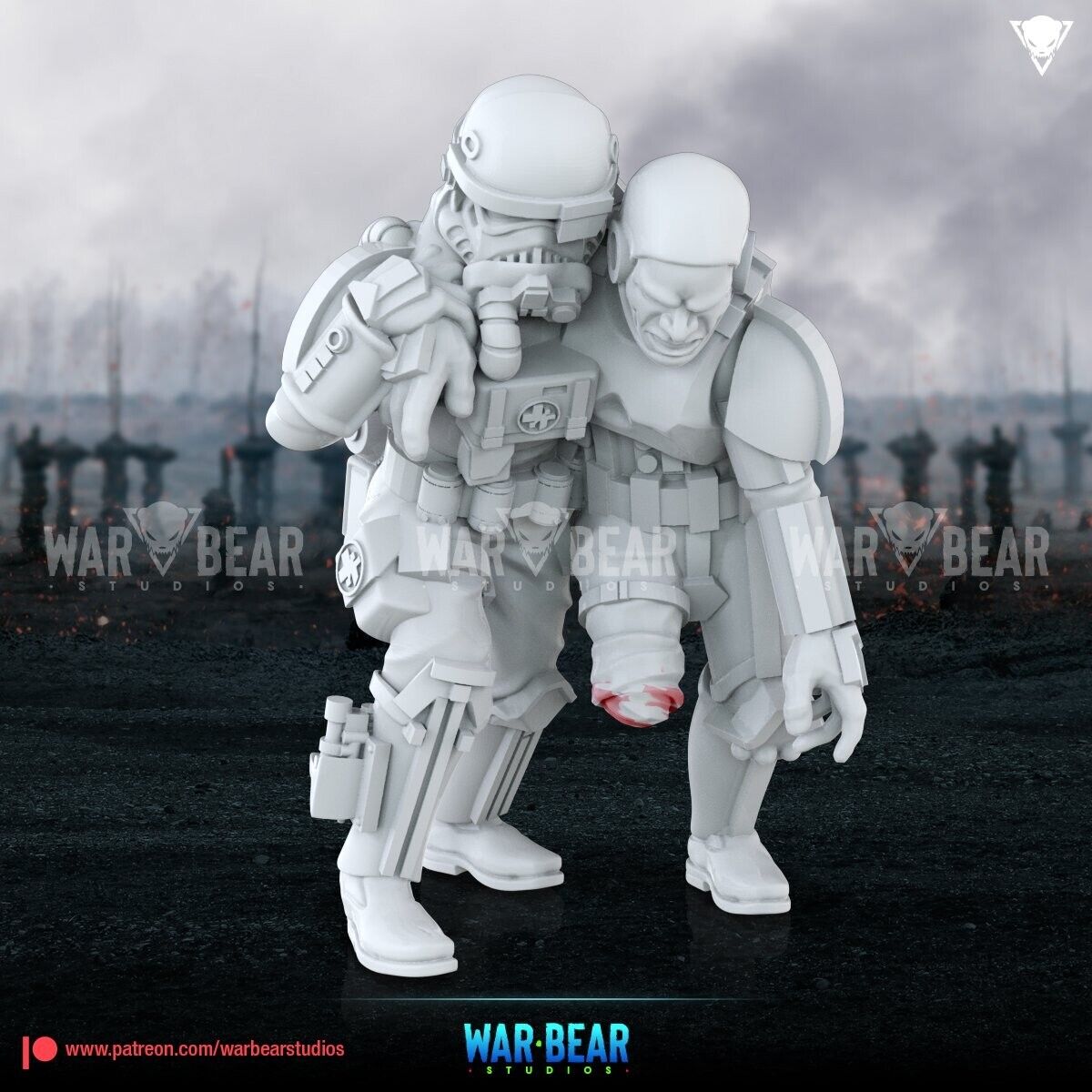 4 Imperial Trooper combat Medic Star Wars Legion Shatterpoint compatible WarBear