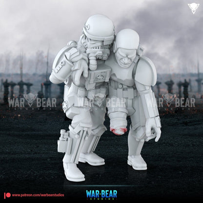 4 Imperial Trooper combat Medic Star Wars Legion Shatterpoint compatible WarBear