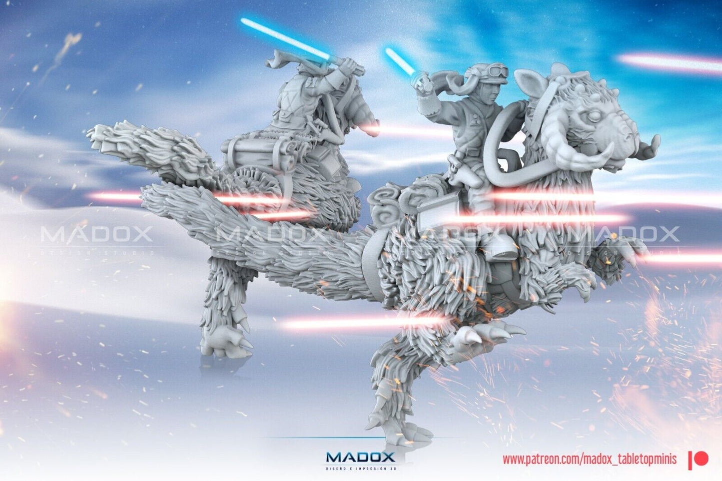 4 Tauntaun Rider Han/Luke Rider Star Wars Legion Shatterpoint compatible WarBear