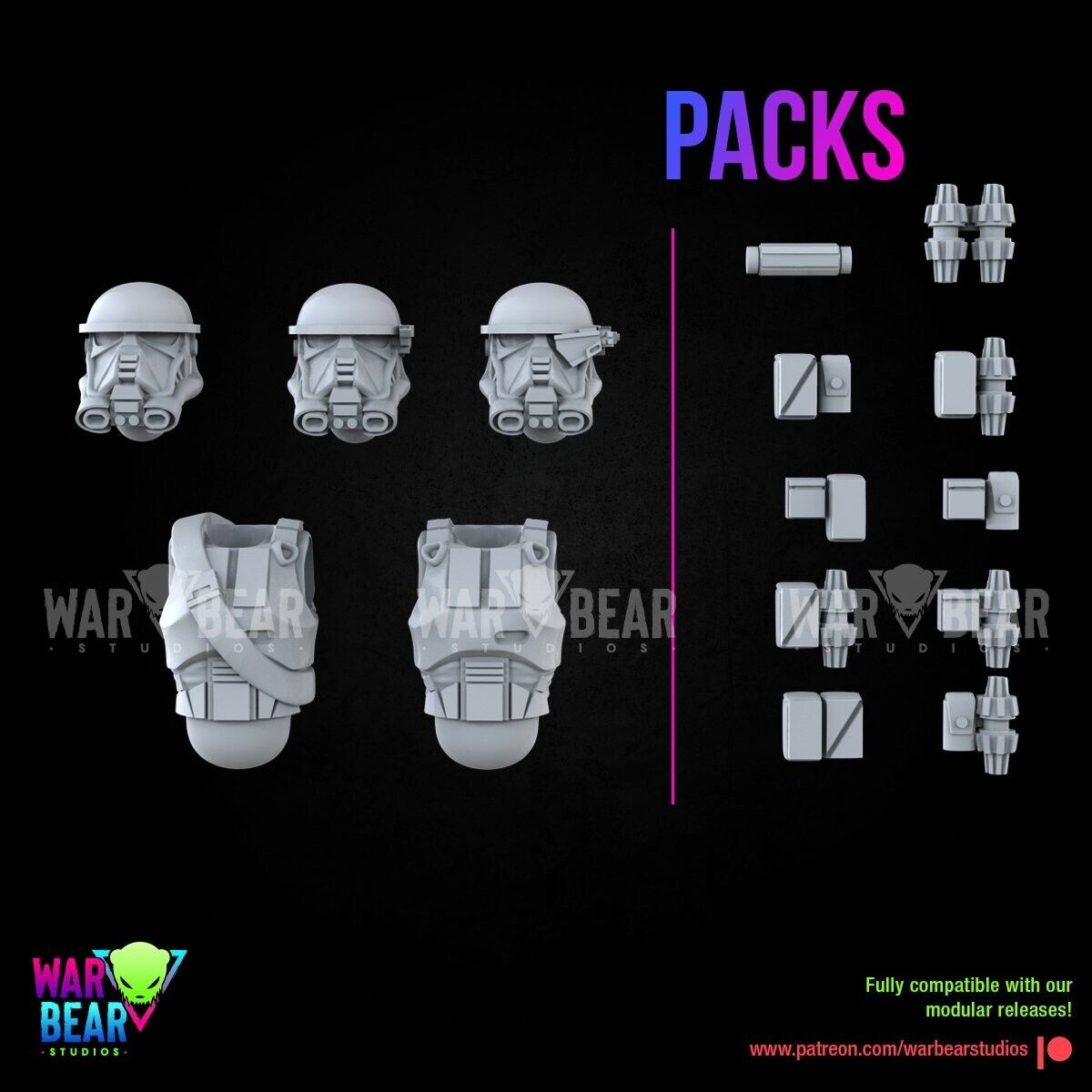 Imperial Terror Squad Star Wars Legion RPG Shatterpoint compatible War Bear