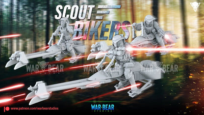 x6 Imperial Scout Bikes Star Wars Legion Shatterpoint compatible War Bear