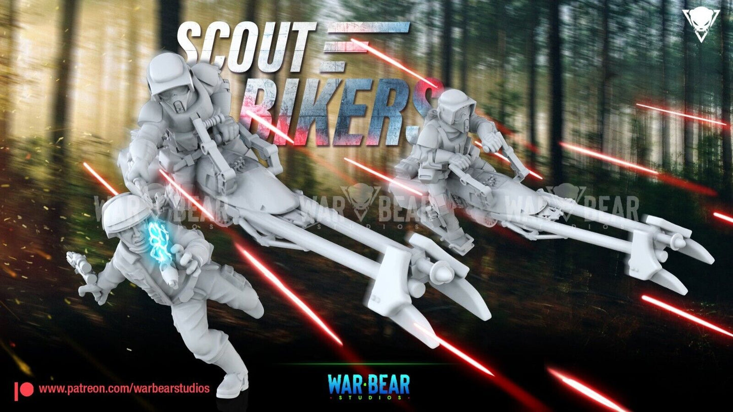 x6 Imperial Scout Bikes Star Wars Legion Shatterpoint compatible War Bear