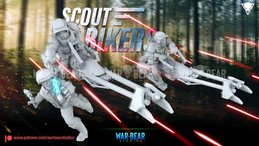 x6 Imperial Scout Bikes Star Wars Legion Shatterpoint compatible War Bear