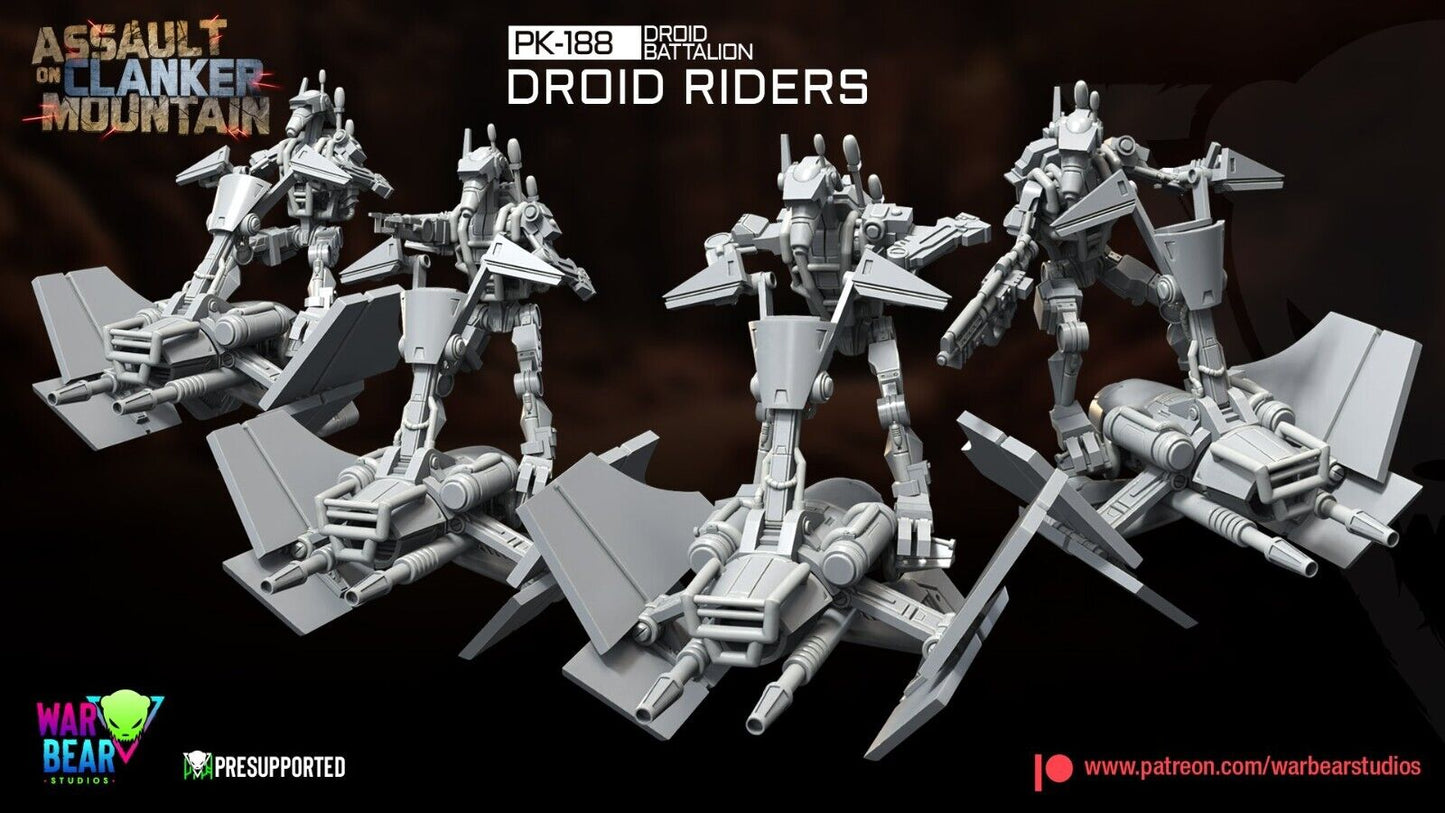 4 Mountain Droid Speeders Star Wars RPG Legion Shatterpoint compatible  War Bear