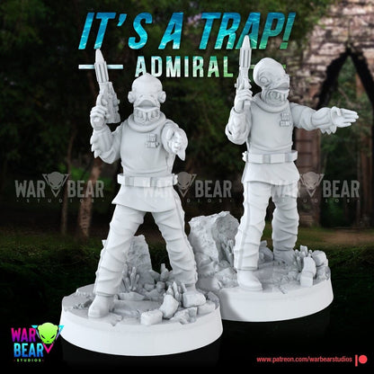 3 Rebel Admiral Ackbar Star Wars RPG Legion Shatterpoint compatible War Bear