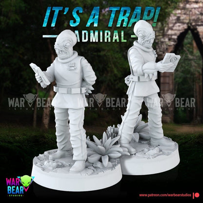 3 Rebel Admiral Ackbar Star Wars RPG Legion Shatterpoint compatible War Bear