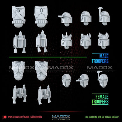 10 Mandalorian Commandos Star Wars Legion RPG Shatterpoint compatible War Bear
