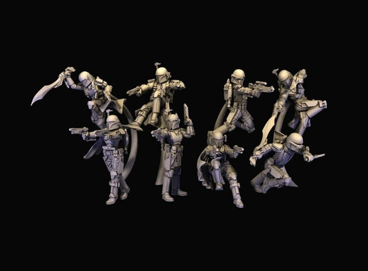 10 Mandalorian Warriors  Star Wars Legion RPG Shatterpoint compatible WarBear