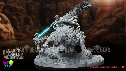 General Obi Wan riding Lizard Star Wars Legion Shatterpoint compatible War Bear