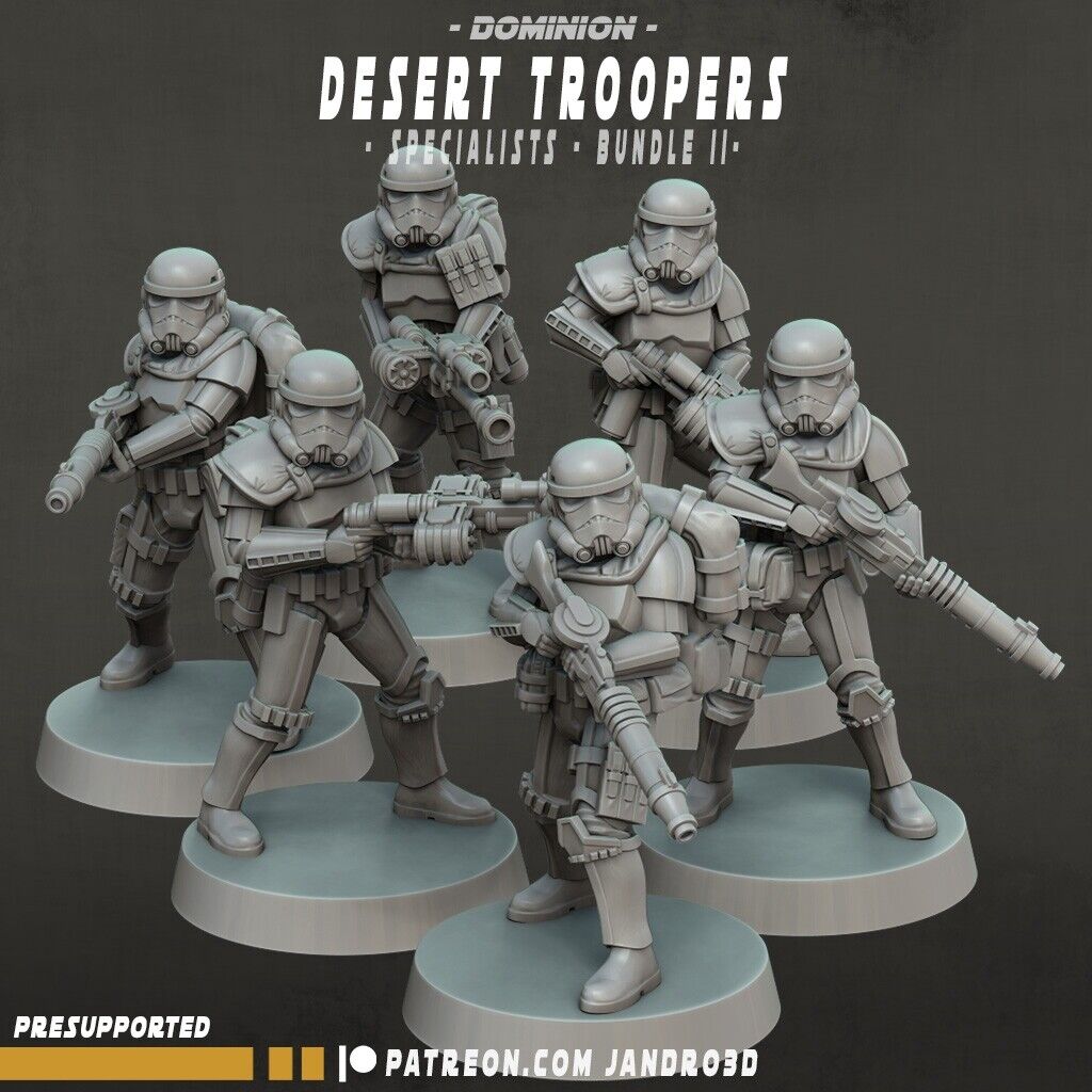 Remnant E-11 Blaster / Specialist Desert Troopers -Star Wars Legion compatible J