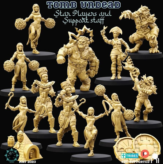 Khemri Undead 'Beetles' support staff & Stars Fantasy Football - ROP