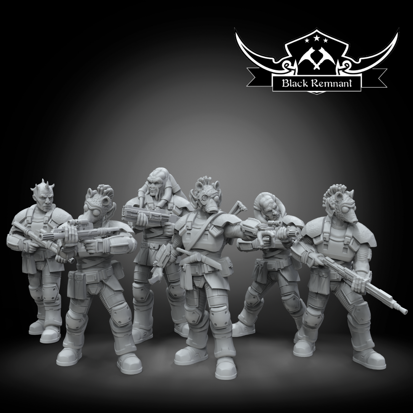 6 Armored syndicate soldiers Star Wars RPG / Legion / Shatterpoint Black Remnant