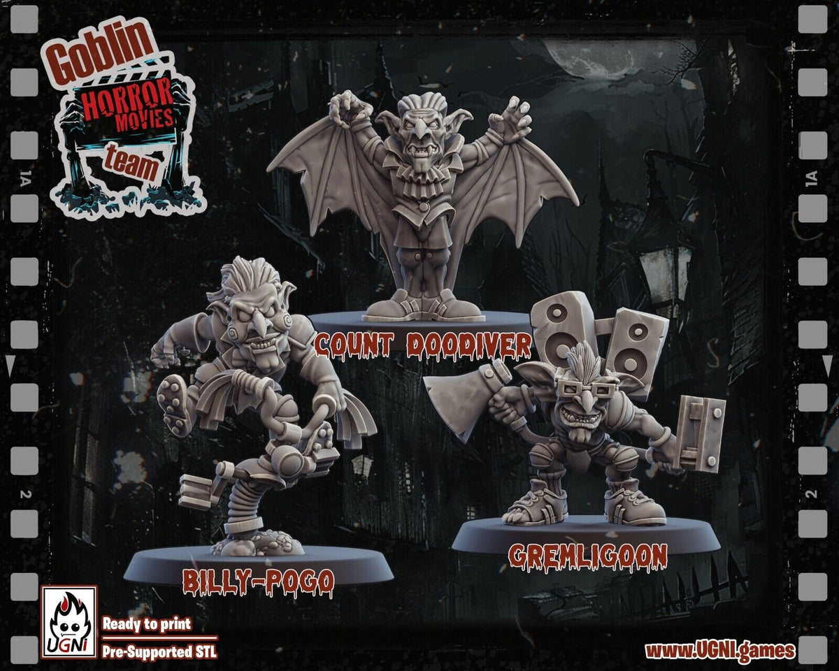 Goblin 'Horror Movie' Fantasy Football Team -  - Troll, Cheerleader, Apoth