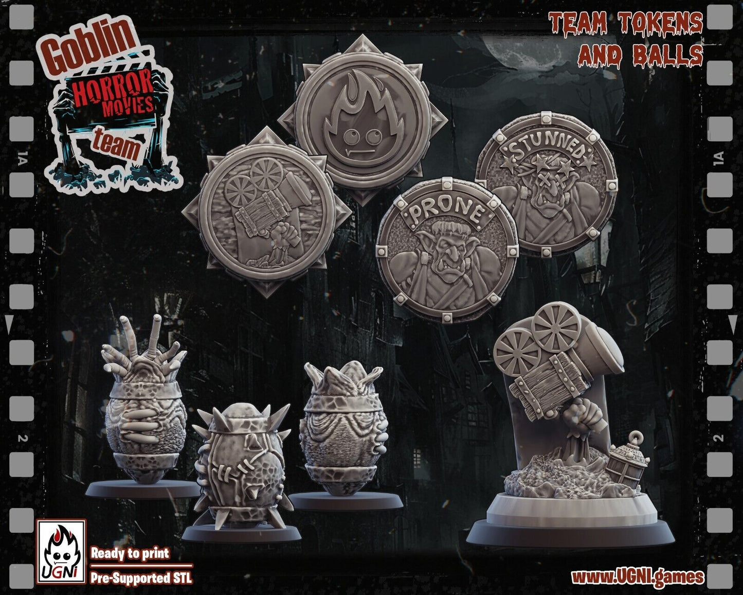 Goblin 'Horror Movie' Fantasy Football Team -  - Troll, Cheerleader, Apoth