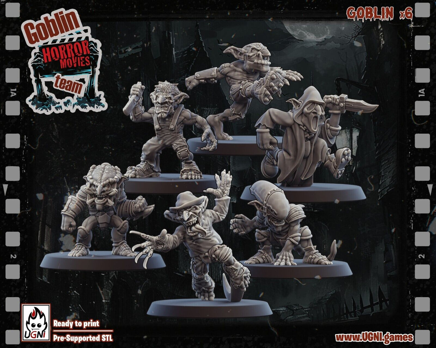 Goblin "Horror Movie" Fantasy Football Team - UGNI - Troll, Cheerleader, Apoth