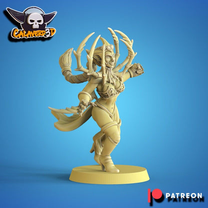 Drow Dark Elves "Spider Queen" Fantasy Football Team - Calaverd