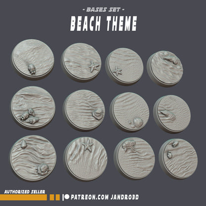 Beach bases 27mm / 50mm  -Star Wars Legion compatible Jandro3D