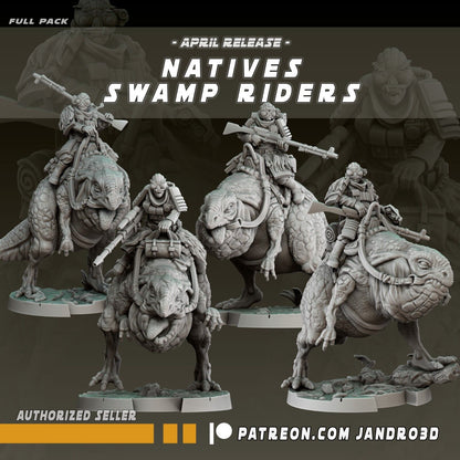 Natives Swamp Riders Blurrg   - Star Wars Legion compatible Jandro3D