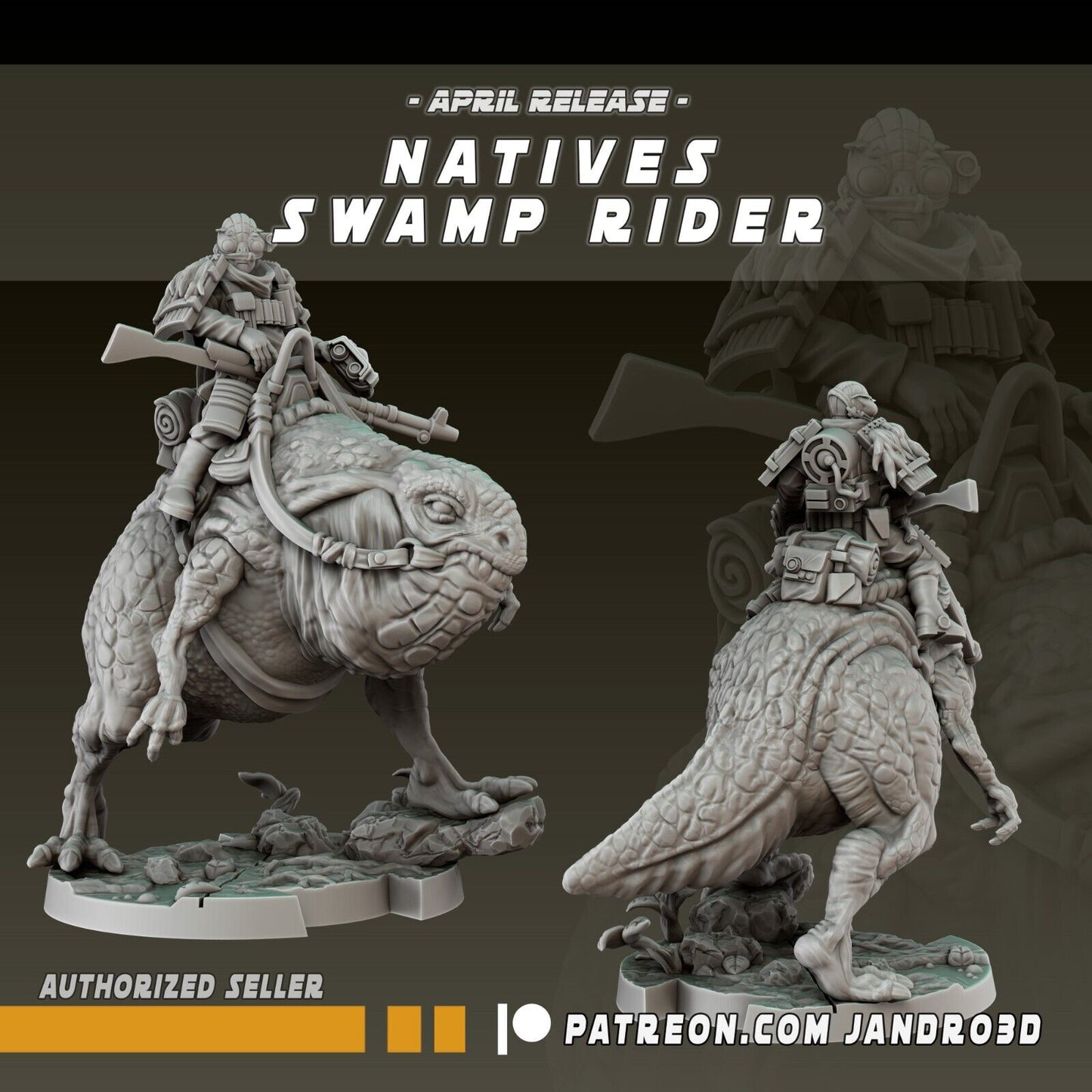 Natives Swamp Riders Blurrg   - Star Wars Legion compatible Jandro3D