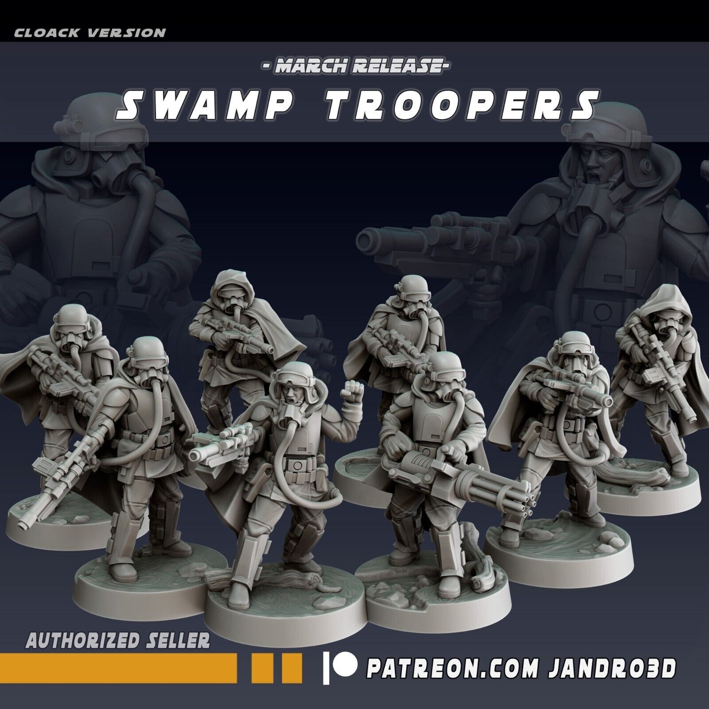 8 x Swamp Troopers  - Star Wars Legion compatible Jandro