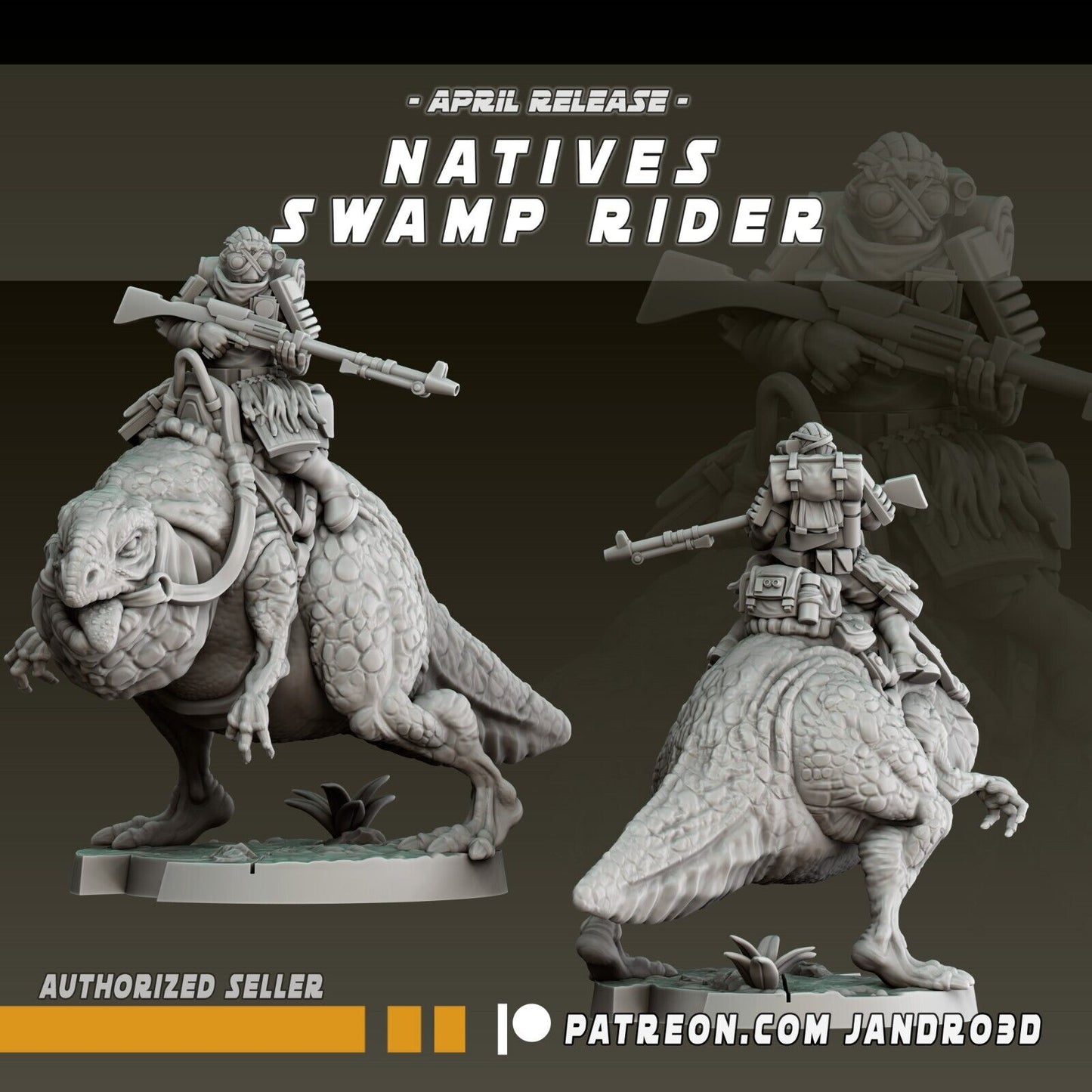 Natives Swamp Riders Blurrg   - Star Wars Legion compatible Jandro3D