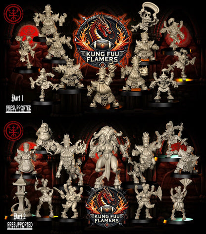 Chaos Dwarves Kung Fu Flamers Fantasy Football team - Torchlight TLM Chorf