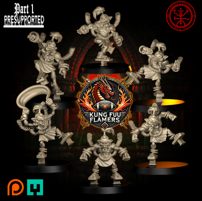 Chaos Dwarves Kung Fu Flamers Fantasy Football team - Torchlight TLM Chorf