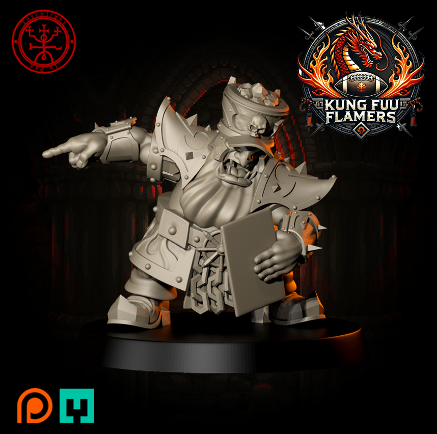 Chaos Dwarves Kung Fu Flamers Fantasy Football team - Torchlight TLM Chorf