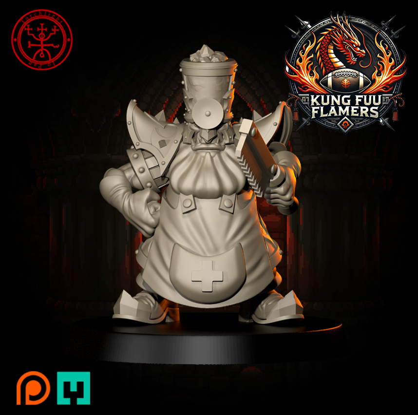 Chaos Dwarves Kung Fu Flamers Fantasy Football team - Torchlight TLM Chorf