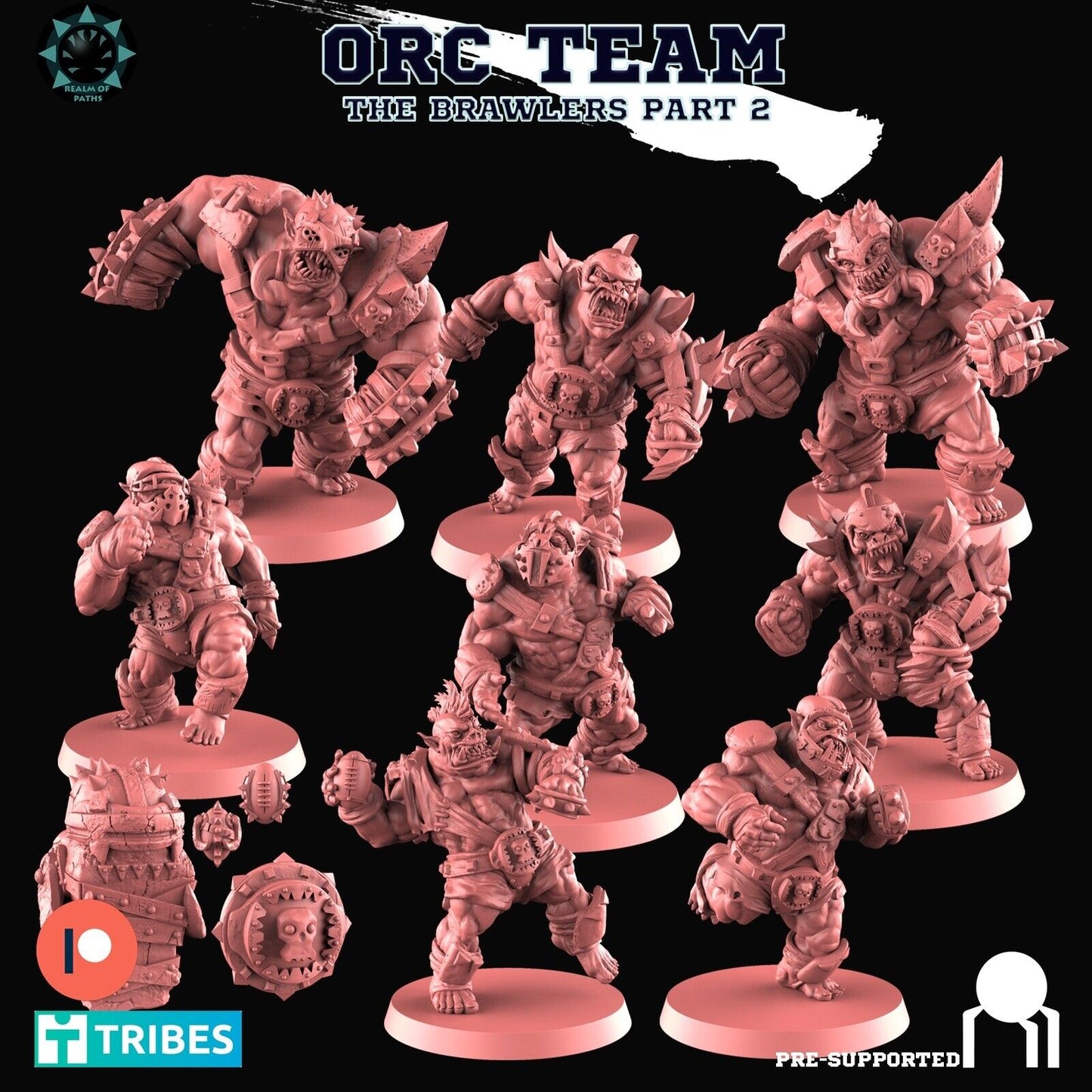 Orc ‘The Brawlers ’ Fantasy Football Team  - Realm Of Paths