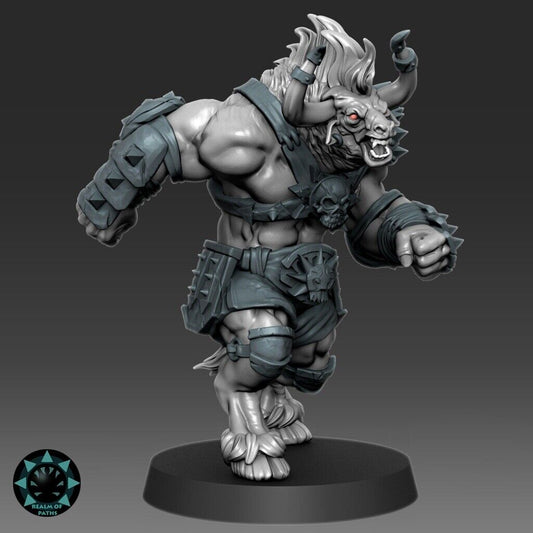 Minotaur Abyss Warrior Fantasy Football Star Player / Big Guy  - Realm Of Paths