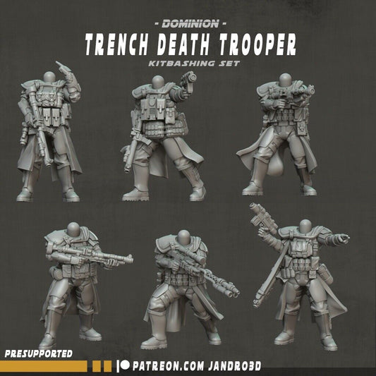 6 x Kitbash Trench Death Troopers - Star Wars Legion compatible Jandro3D