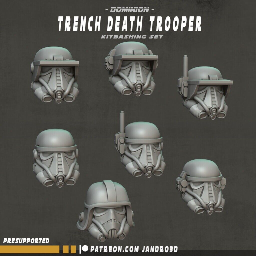 6 x Kitbash Trench Death Troopers - Star Wars Legion compatible Jandro3D