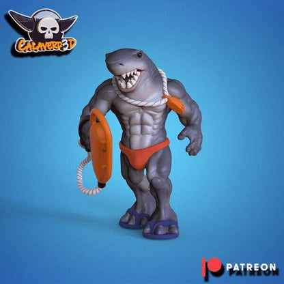 Lizardmen / black Orc Fantasy Football Team  Summer Sharks Calaverd