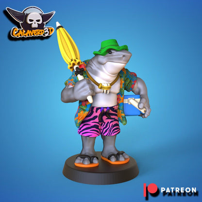 Lizardmen / black Orc Fantasy Football Team  Summer Sharks Calaverd