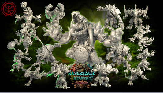 Lizardmen Razorscale Rippers Fantasy Football Team Torchlight TLM