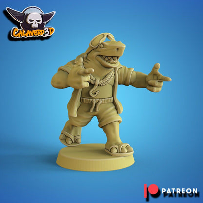 Lizardmen / black Orc Fantasy Football Team  Summer Sharks Calaverd