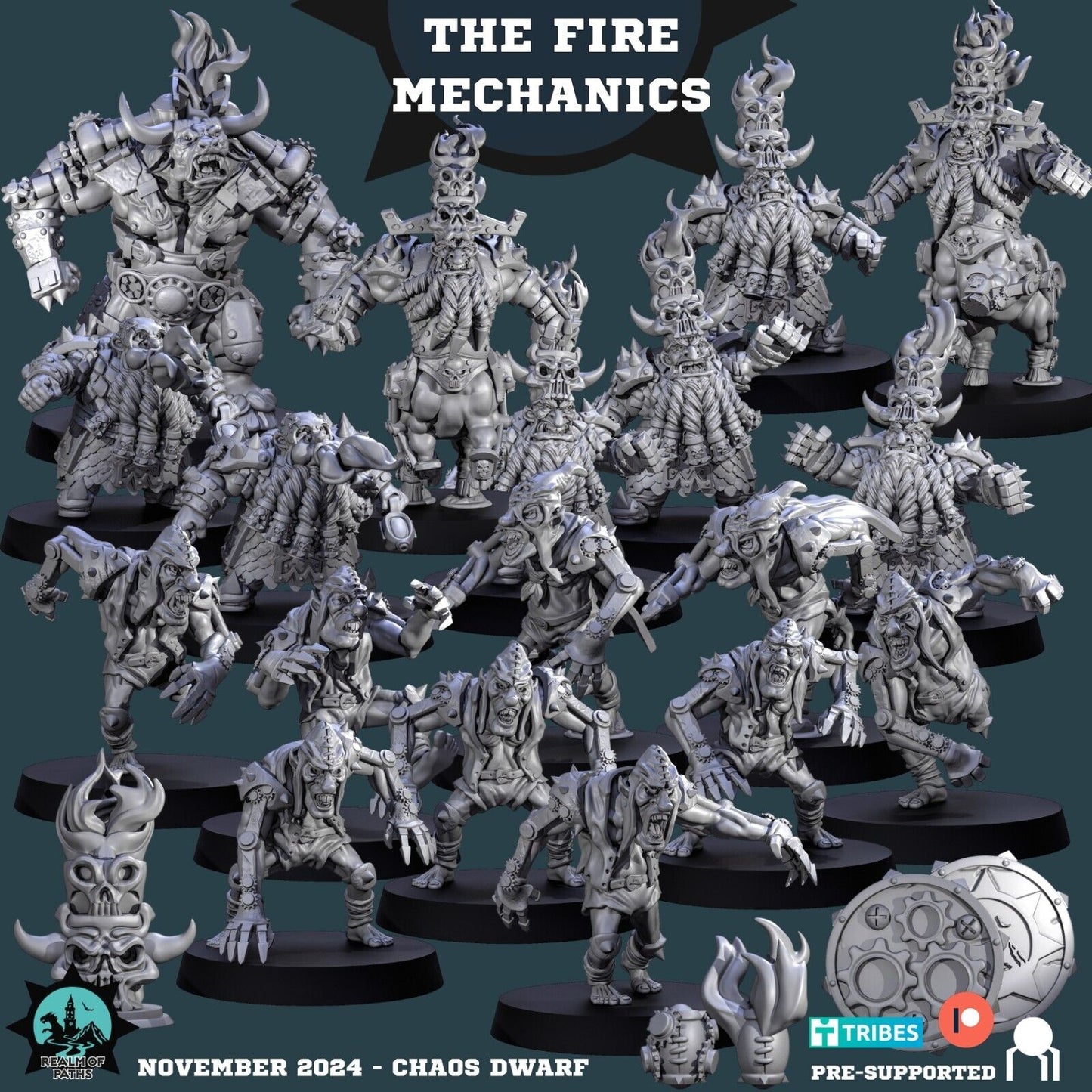 New Chaos Dwarf The Fire Mechanics Fantasy Football Team ROP
