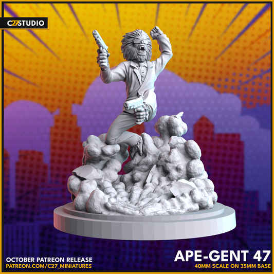Hit-Monkey aka Ape-gent 47 Proxy Superhero Crisis Protocol compatible C27 minis