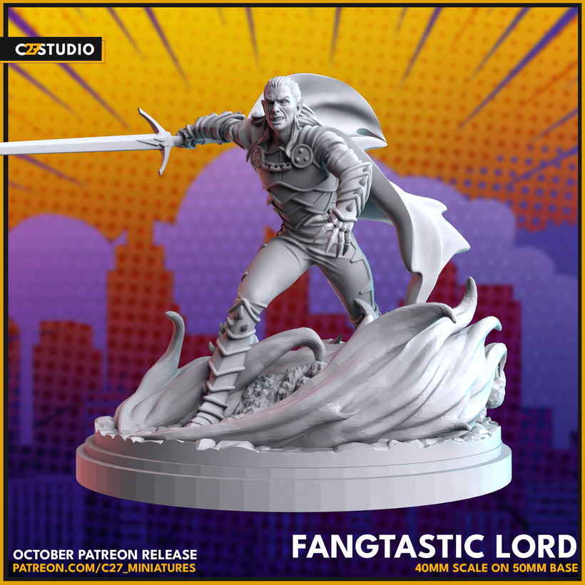 Dracula aka Fantastic Lord Proxy Superhero Crisis Protocol compatible C27 minis