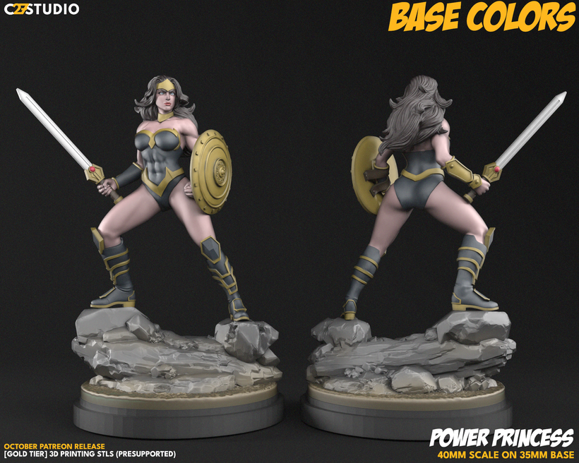 Power Princess Proxy Superhero Crisis Protocol compatible C27 minis