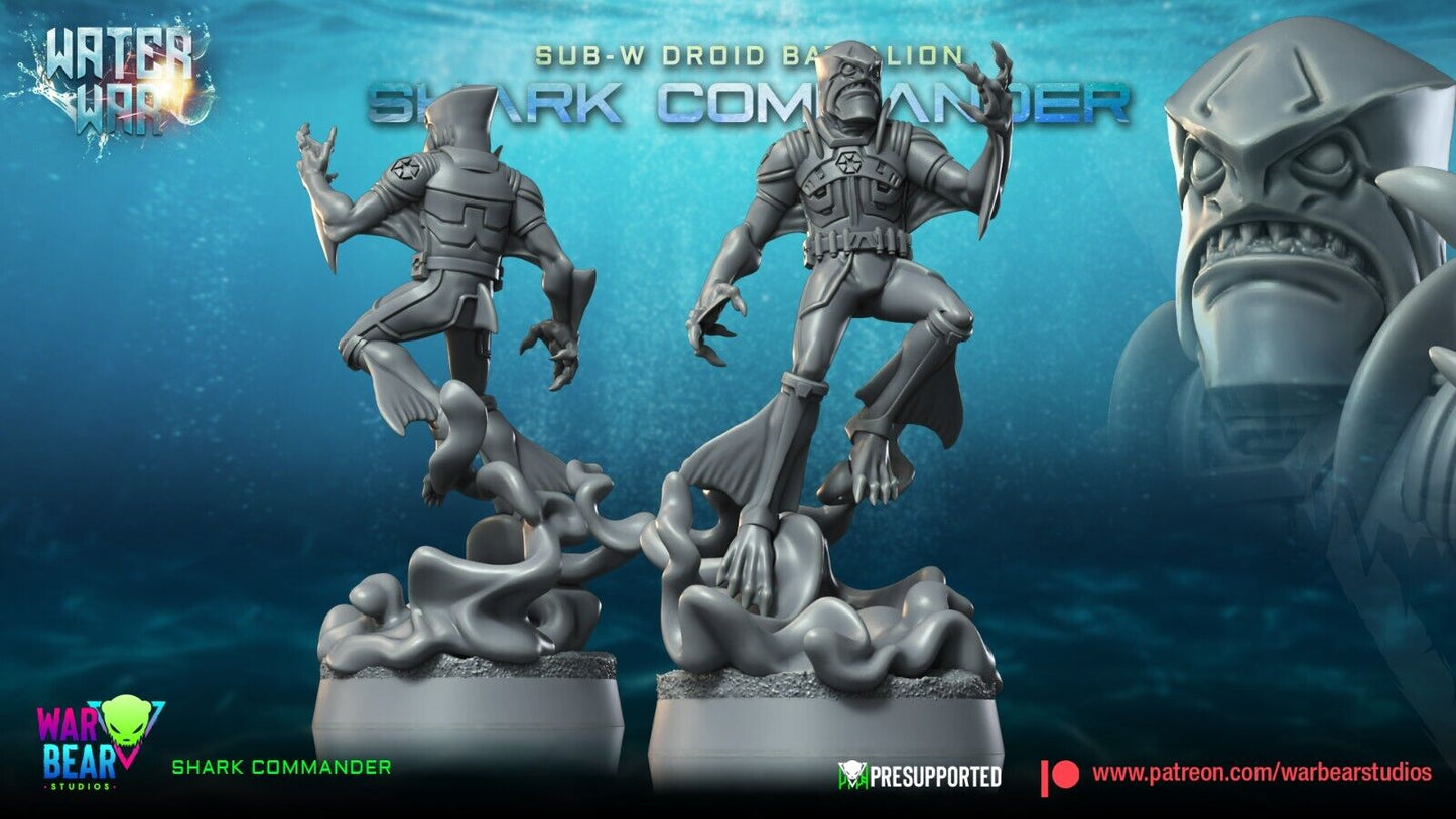 Aqua Droid Shark Commander Star Wars Legion RPG Shatterpoint compatible War Bear