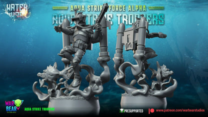 8 Aqua Strike Troopers Star Wars Legion RPG Shatterpoint compatible War Bear